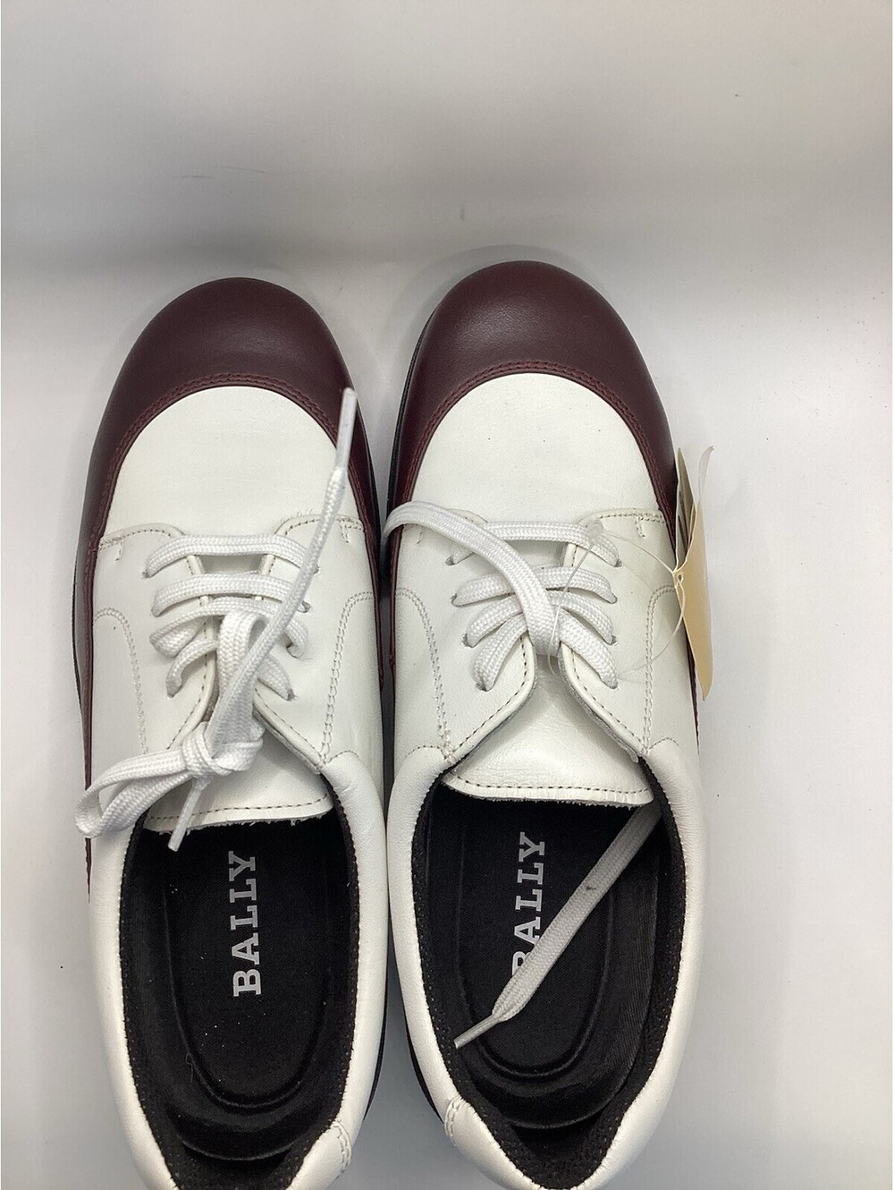 Bally Women’s Leather Golf Shoes Tan White Size 8.5